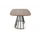 Стол обеденный HALMAR EVERTON ореховый/черный 180-200/100